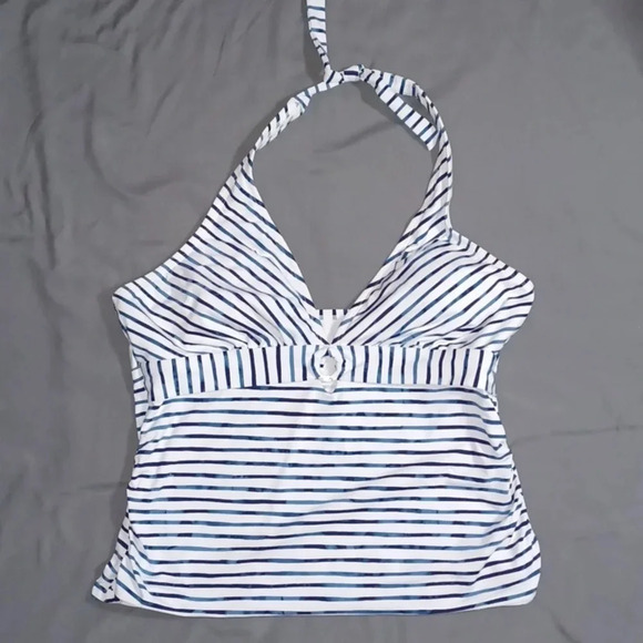 Apt. 9 Other - APT.9 Blue and White Striped swimsuit top